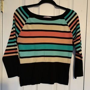 Nine West Womens Striped Shirt Large
